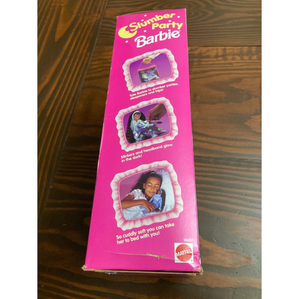 Vintage 1994 Slumber Party Barbie and Tote African‎ American Doll Girl NIP - Picture 4 of 8